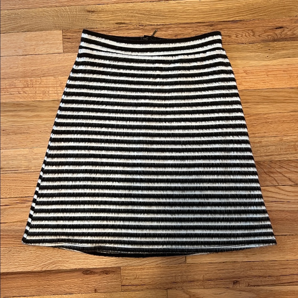 Anthropologie- Maeve Black and White Striped Skirt